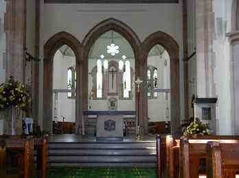 Church interior showing altar